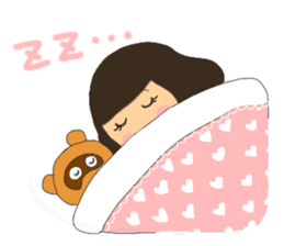 A girl of  bob with straight bangs sticker #5621843