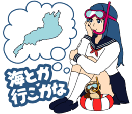 Girl student ninja Chiyona Mochizuki sticker #5622344