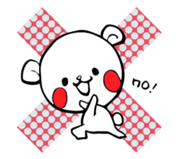 White bear Kumajirou happy days[English] sticker #5622489