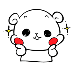 White bear Kumajirou happy days[English] sticker #5622501
