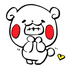White bear Kumajirou happy days[English] sticker #5622502