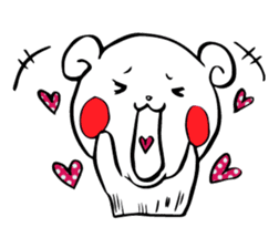 White bear Kumajirou happy days[English] sticker #5622503