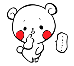 White bear Kumajirou happy days[English] sticker #5622507