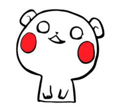 White bear Kumajirou happy days[English] sticker #5622511