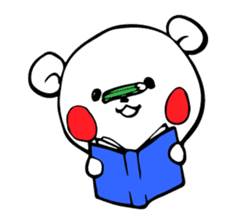 White bear Kumajirou happy days[English] sticker #5622512