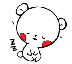 White bear Kumajirou happy days[English] sticker #5622514
