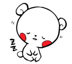 White bear Kumajirou happy days[English] sticker #5622514