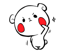 White bear Kumajirou happy days[English] sticker #5622517