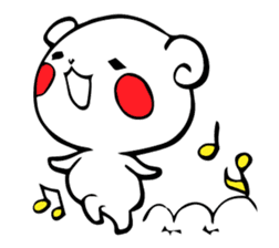 White bear Kumajirou happy days[English] sticker #5622518