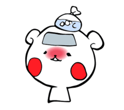 White bear Kumajirou happy days[English] sticker #5622521