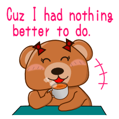 COCOA BEAR with English message