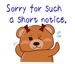 COCOA BEAR with English message sticker #5622926