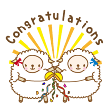 Twin sheep -English version- sticker #5623164