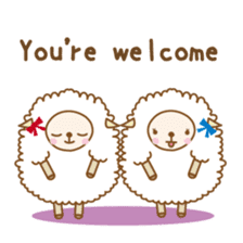 Twin sheep -English version- sticker #5623167