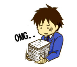 Corporate slave man.English ver. sticker #5623404