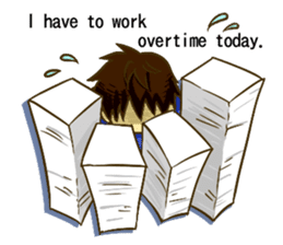 Corporate slave man.English ver. sticker #5623405