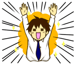 Corporate slave man.English ver. sticker #5623428