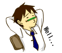 Corporate slave man.English ver. sticker #5623438