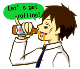 Corporate slave man.English ver. sticker #5623440