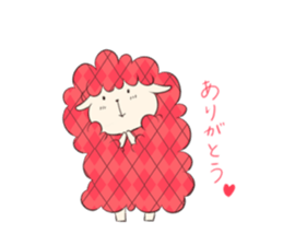 Sticker of sheep who lost horns sticker #5623526