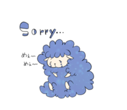 Sticker of sheep who lost horns sticker #5623529