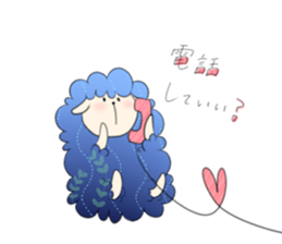 Sticker of sheep who lost horns sticker #5623533