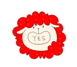 Sticker of sheep who lost horns sticker #5623539