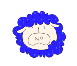 Sticker of sheep who lost horns sticker #5623540