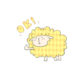 Sticker of sheep who lost horns sticker #5623541