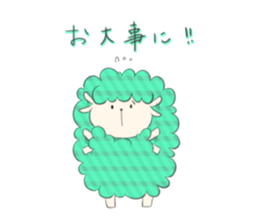 Sticker of sheep who lost horns sticker #5623545