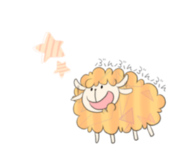 Sticker of sheep who lost horns sticker #5623552