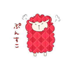 Sticker of sheep who lost horns sticker #5623553