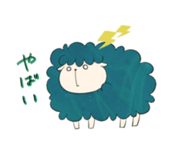 Sticker of sheep who lost horns sticker #5623556