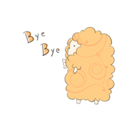 Sticker of sheep who lost horns sticker #5623563