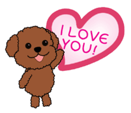 Mogu and Marco of toy poodles2 (English) sticker #5623935