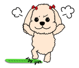 Mogu and Marco of toy poodles2 (English) sticker #5623938