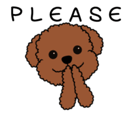 Mogu and Marco of toy poodles2 (English) sticker #5623940