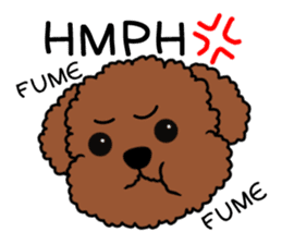 Mogu and Marco of toy poodles2 (English) sticker #5623942