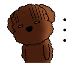 Mogu and Marco of toy poodles2 (English) sticker #5623943
