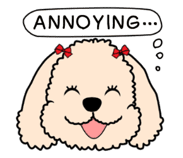 Mogu and Marco of toy poodles2 (English) sticker #5623947