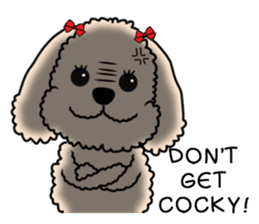 Mogu and Marco of toy poodles2 (English) sticker #5623952