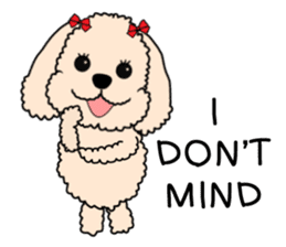 Mogu and Marco of toy poodles2 (English) sticker #5623953
