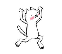 Simple Sticker of cute white cat sticker #5624589
