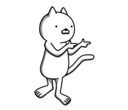 Simple Sticker of cute white cat sticker #5624591