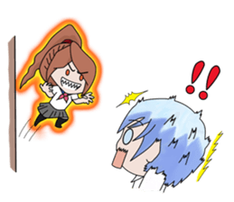 aika & yuki adventurous couple sticker #5624988