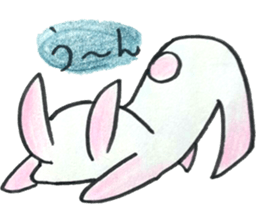 Peach rabbit of an escape from actuality sticker #5625210