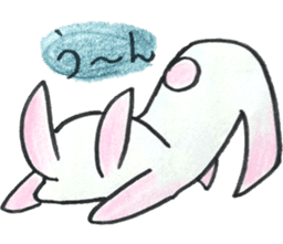Peach rabbit of an escape from actuality sticker #5625210