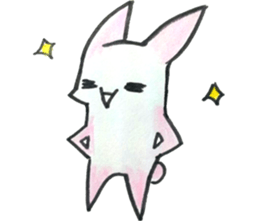 Peach rabbit of an escape from actuality sticker #5625228