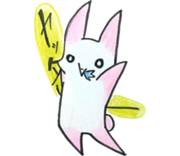 Peach rabbit of an escape from actuality sticker #5625229