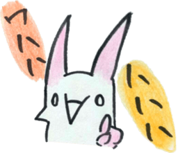 Peach rabbit of an escape from actuality sticker #5625238